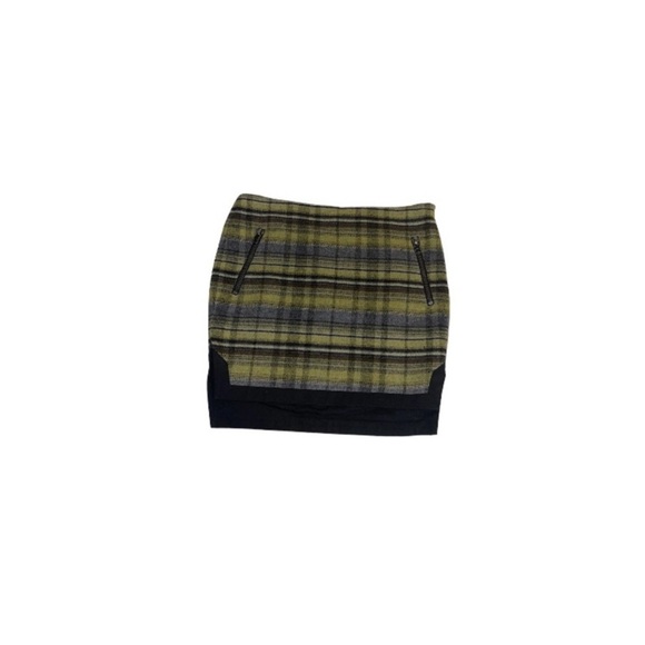 L.A.M.B. Green Tartan Plaid Mini Skirt - Women’s Size 4 - Picture 1 of 8